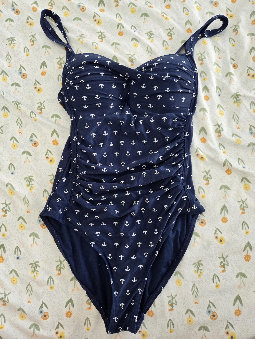 Nio Tuck Navy Anchor One-Piece Swimsuit